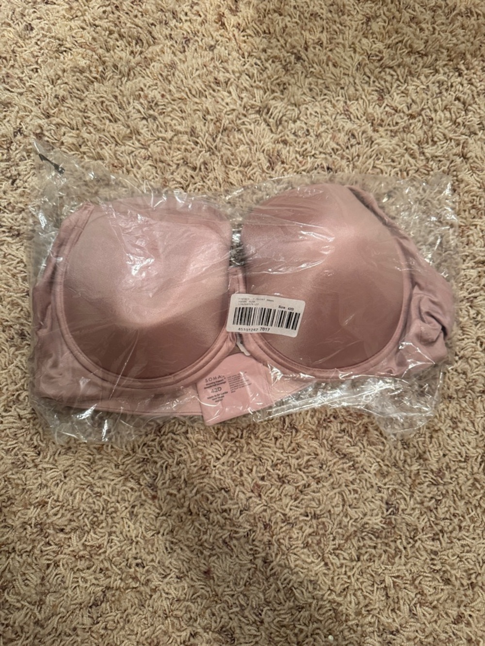Soma T-Shirt Bra. Adobe Rose, Smooth Full Coverage